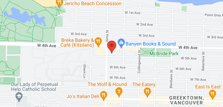 map of 3655 W 5TH AVENUE